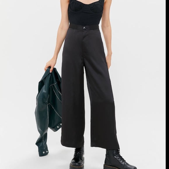 Urban Outfitters Pants - Urban Outfitters high waist wide leg satin pants